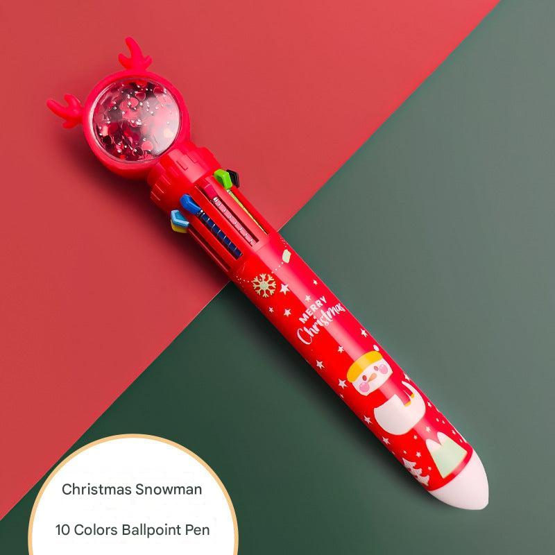 Image of vibrant 10-colour retractable ballpoint pens