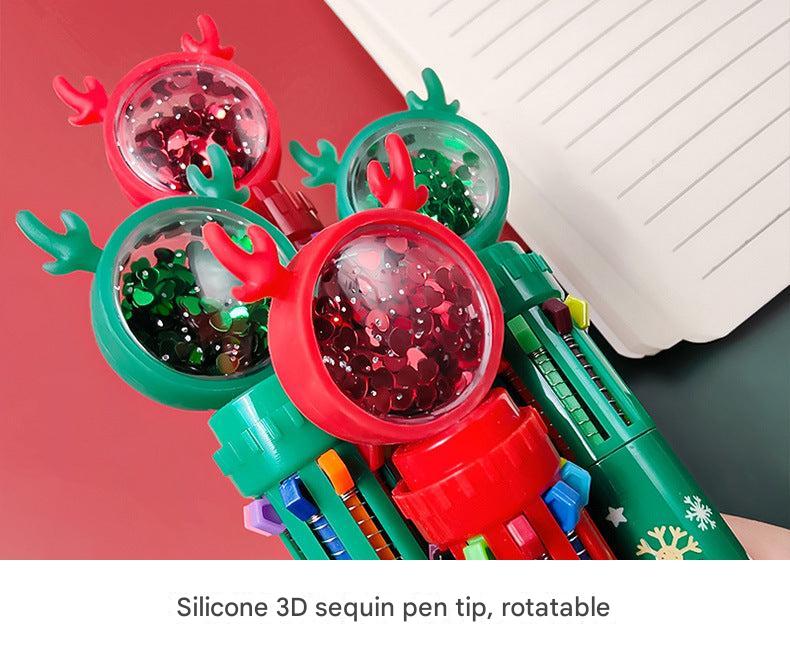 Image of vibrant 10-colour retractable ballpoint pens