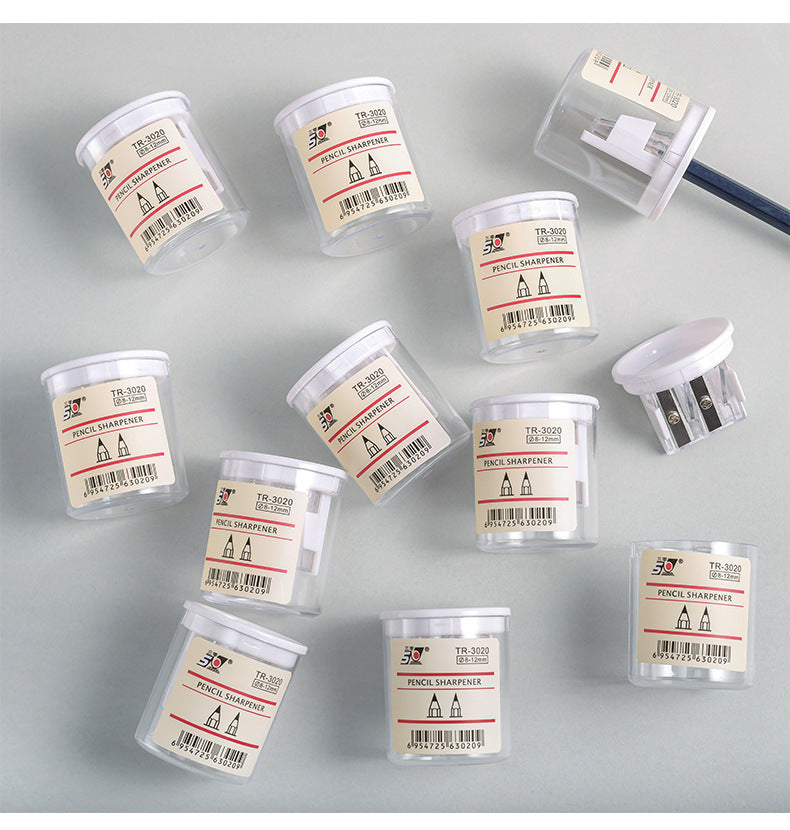 Durable plastic construction of pencil sharpener