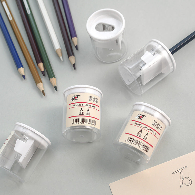 Durable plastic construction of pencil sharpener