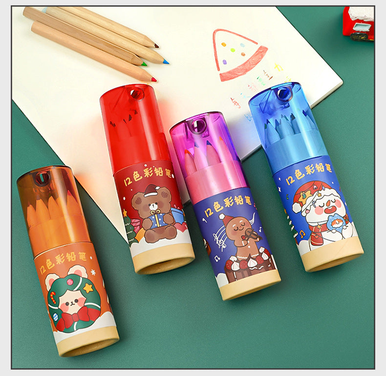 Festive Colour Pencil Assortment in Cylinder - Image 3