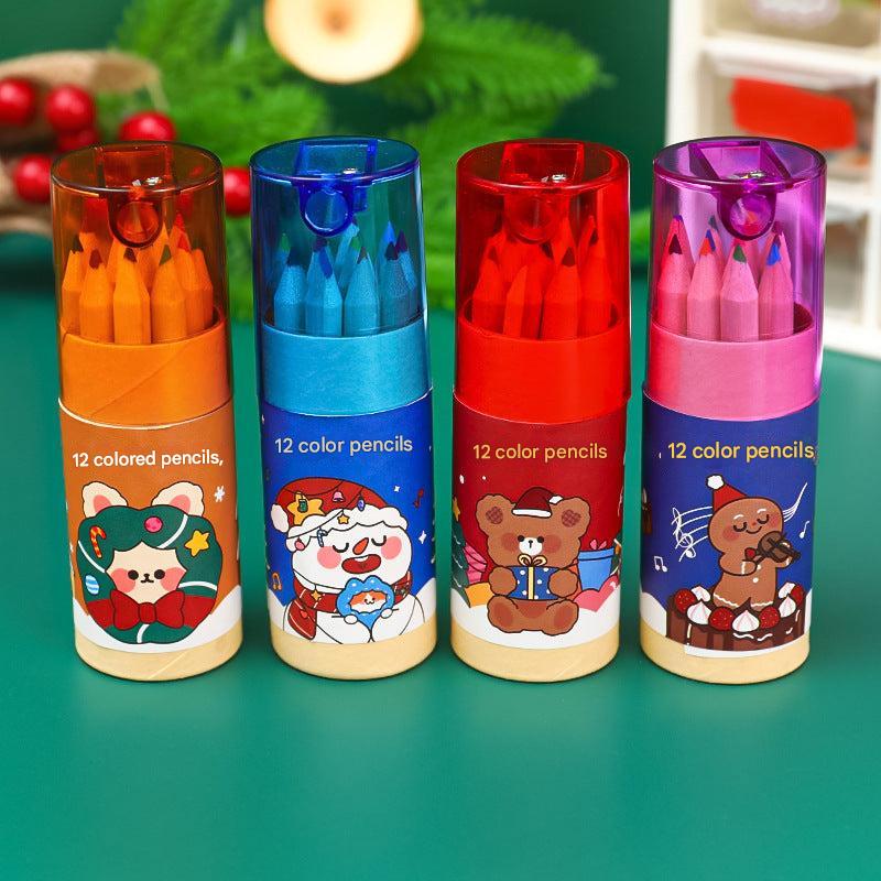 Festive Colour Pencil Assortment in Cylinder - Image 3