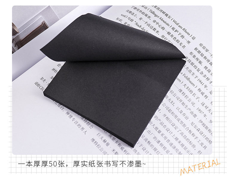 Sleek Black Sticky Notes on a desk