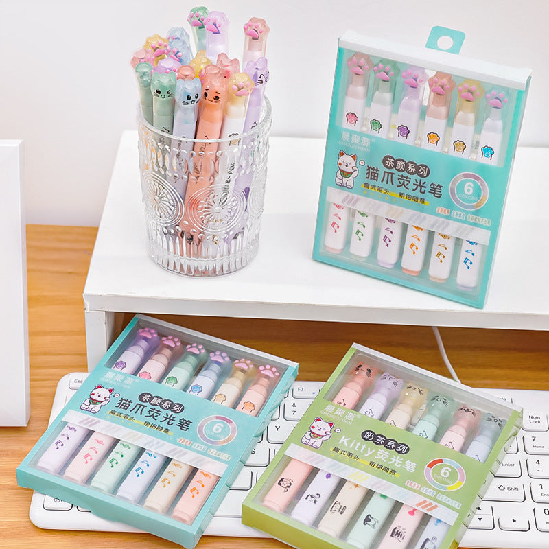 Cute Design Cat Paw Themed Highlighters - Image 4