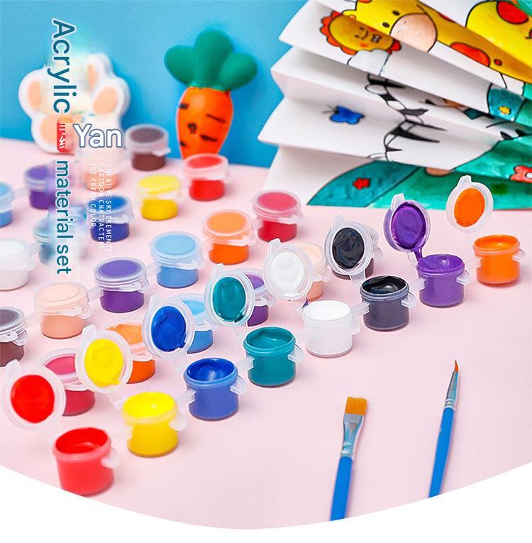 Vibrant paints displayed on an artist's palette