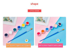 Close-up of vibrant acrylic paint tubes