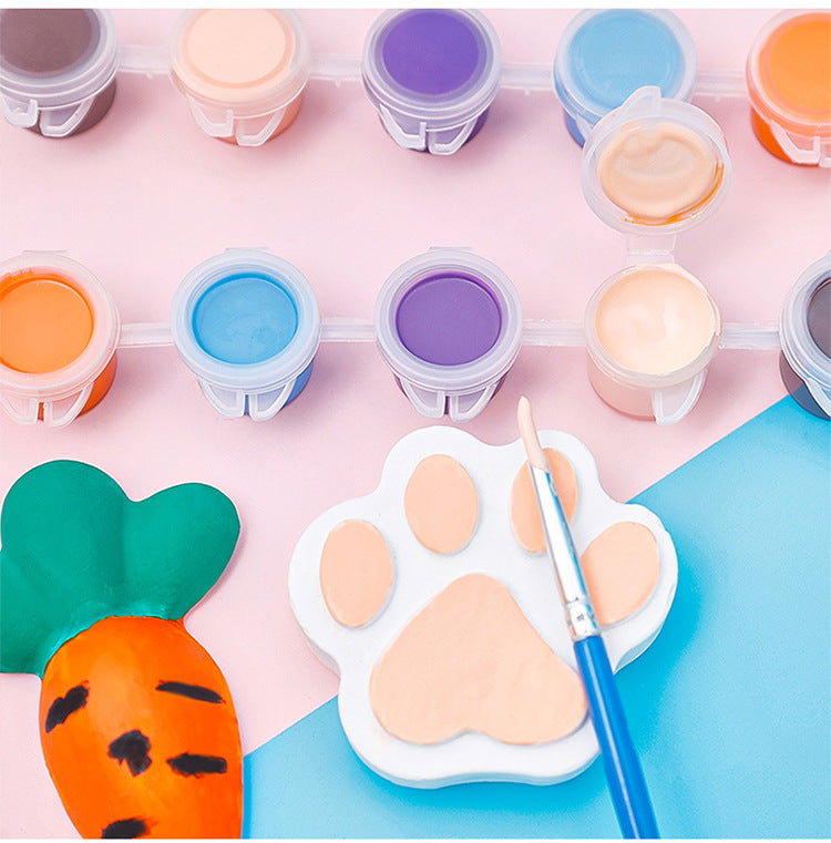 Acrylic paint set with 3ml tubes in various colours