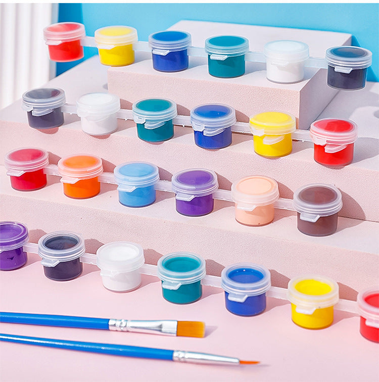 Art supplies set displayed on a table