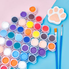 Art supplies set displayed on a table