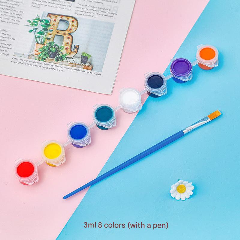 Assorted acrylic colours for crafting