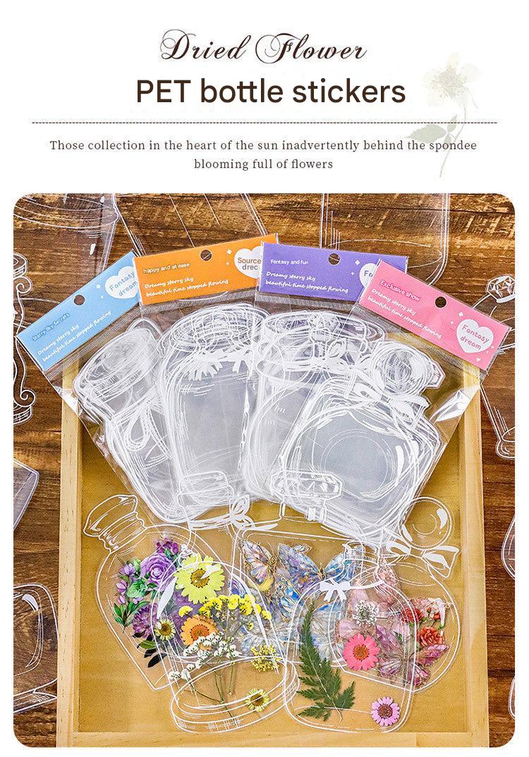 Creative PET bottle stickers for bookmarks