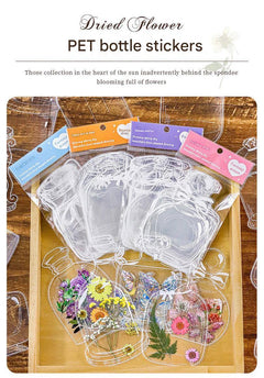 Creative PET bottle stickers for bookmarks