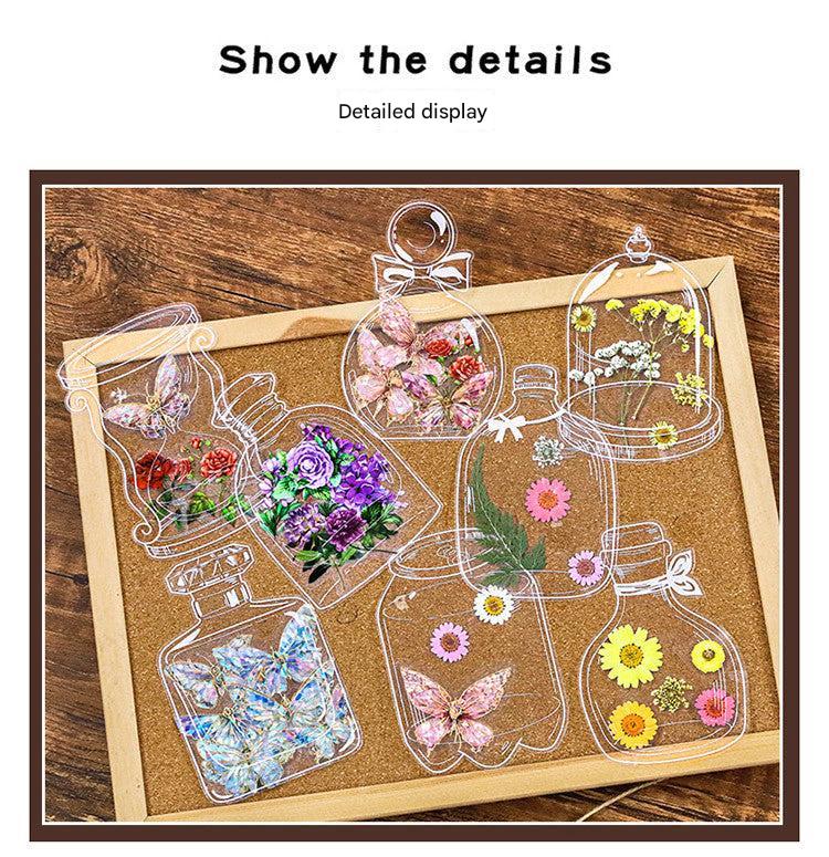 Set of colourful DIY plant stickers
