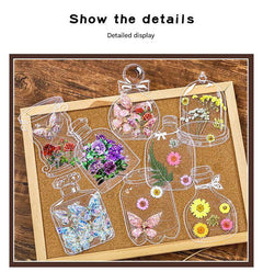 Set of colourful DIY plant stickers