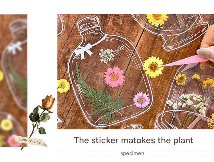 Creative PET bottle stickers for bookmarks