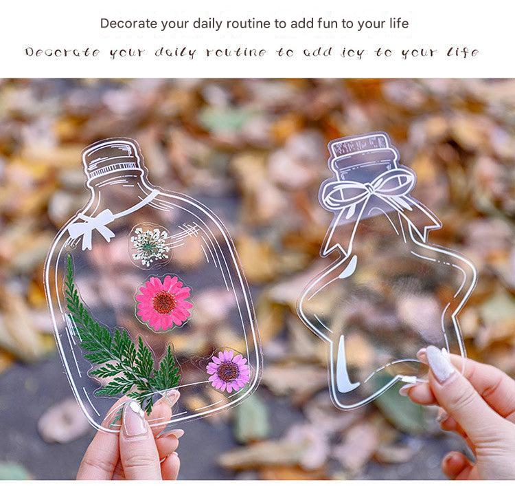 Set of colourful DIY plant stickers