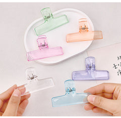 Colorful acrylic clipboard with stylish clips