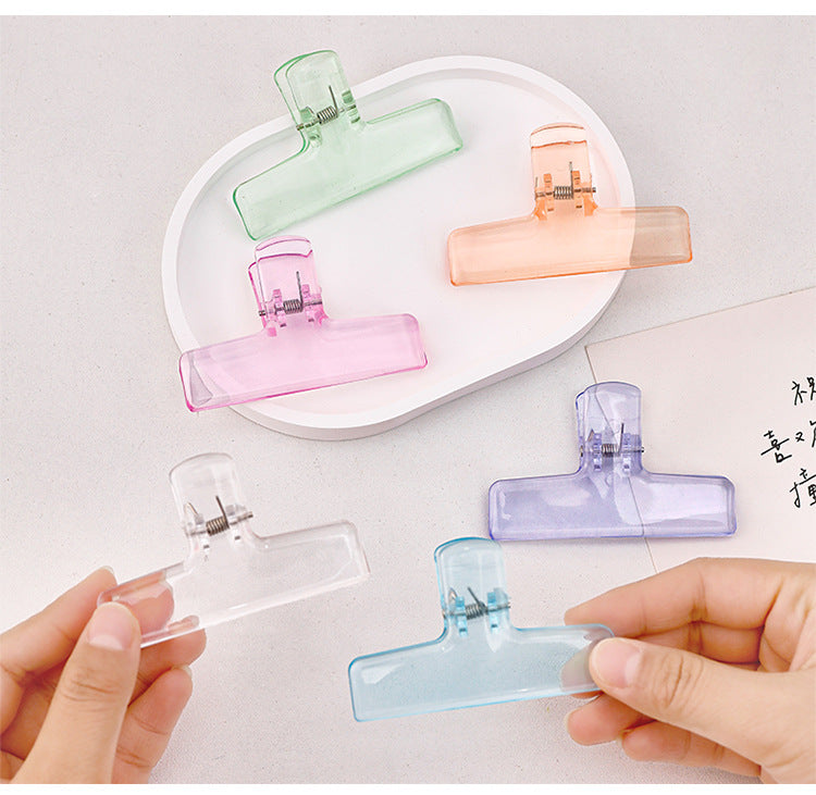 Colorful acrylic clipboard with stylish clips