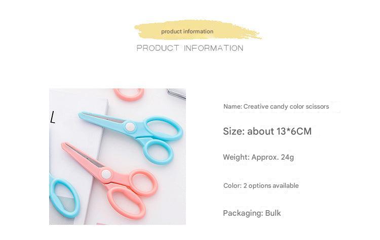 Vibrant blue safe cutting scissors