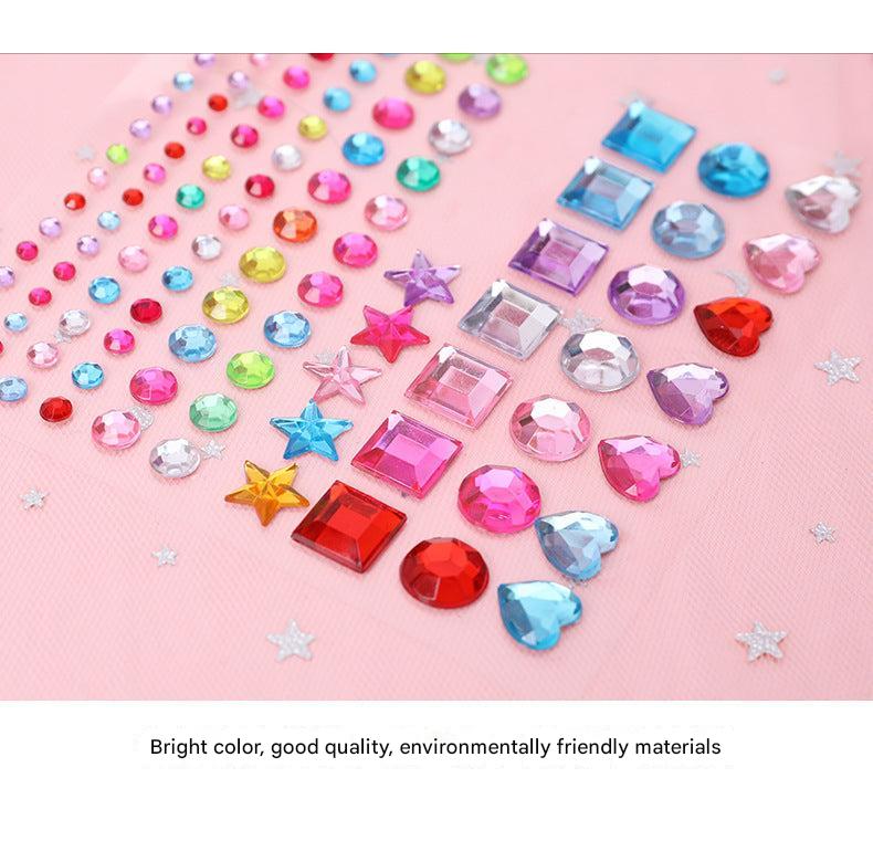 Purple crystal star sticker with glossy finish