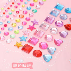 Hearts and stars designs on adhesive stickers