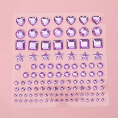Purple crystal star sticker with glossy finish