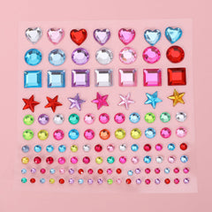 Adhesive crafting stickers shown on a project