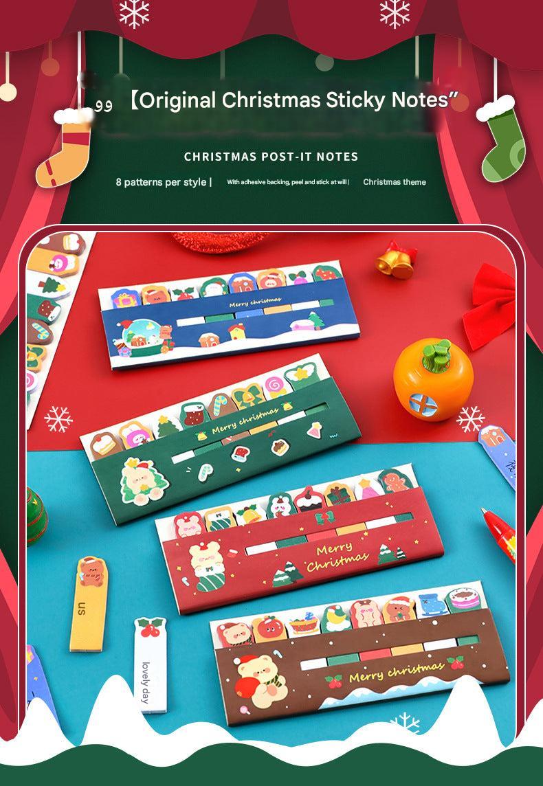 Variety of Christmas themed sticky note designs