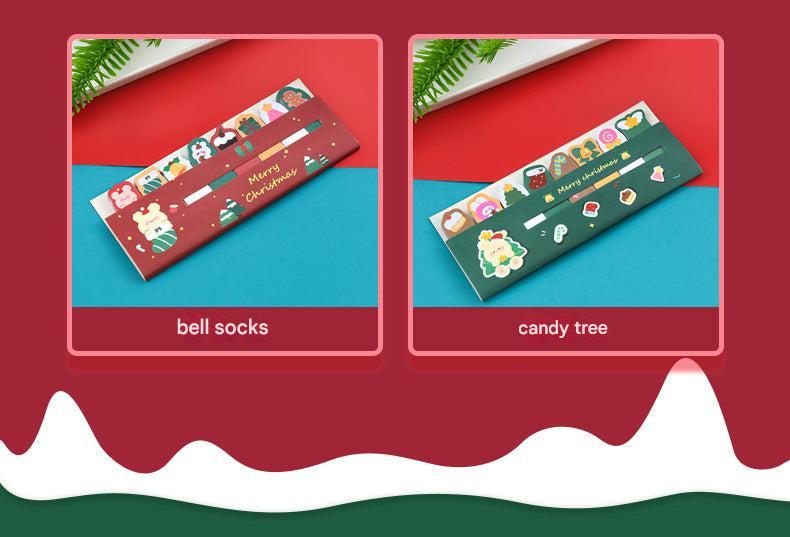 Christmas sticky note featuring Bell Sock design