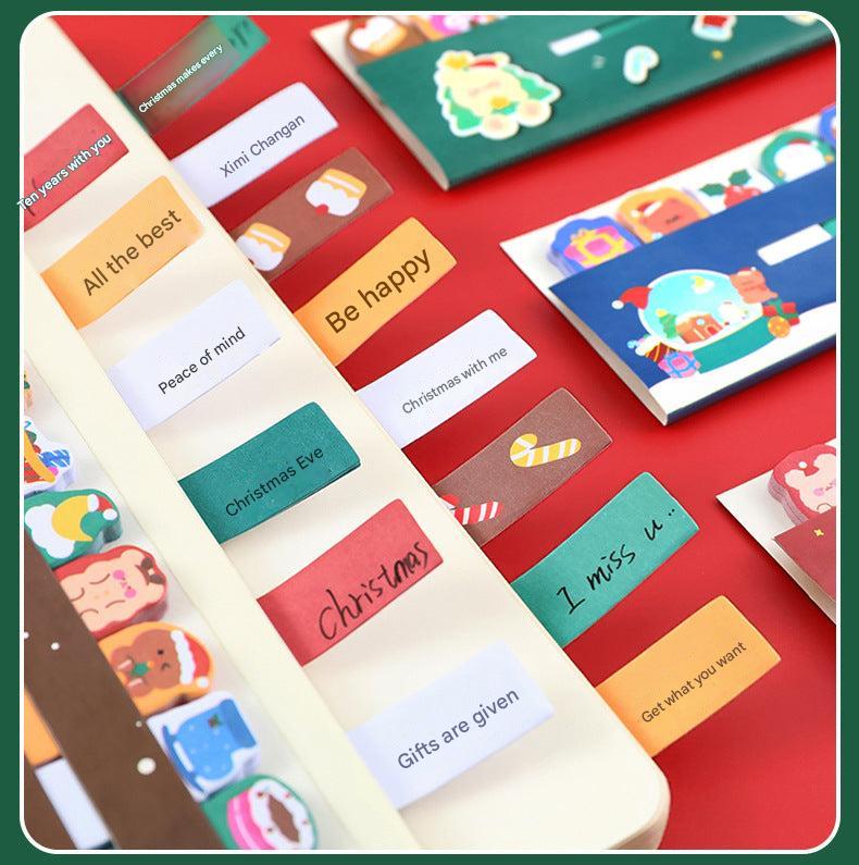 Variety of Christmas themed sticky note designs
