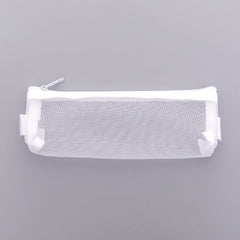 Small white mesh pencil case display