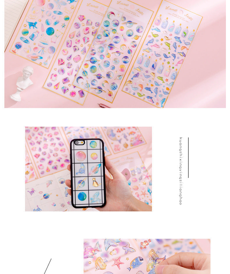 Magical Crystal Sticker Set for scrapbooking