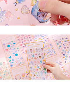 Decorative transparent stickers for gift wrapping