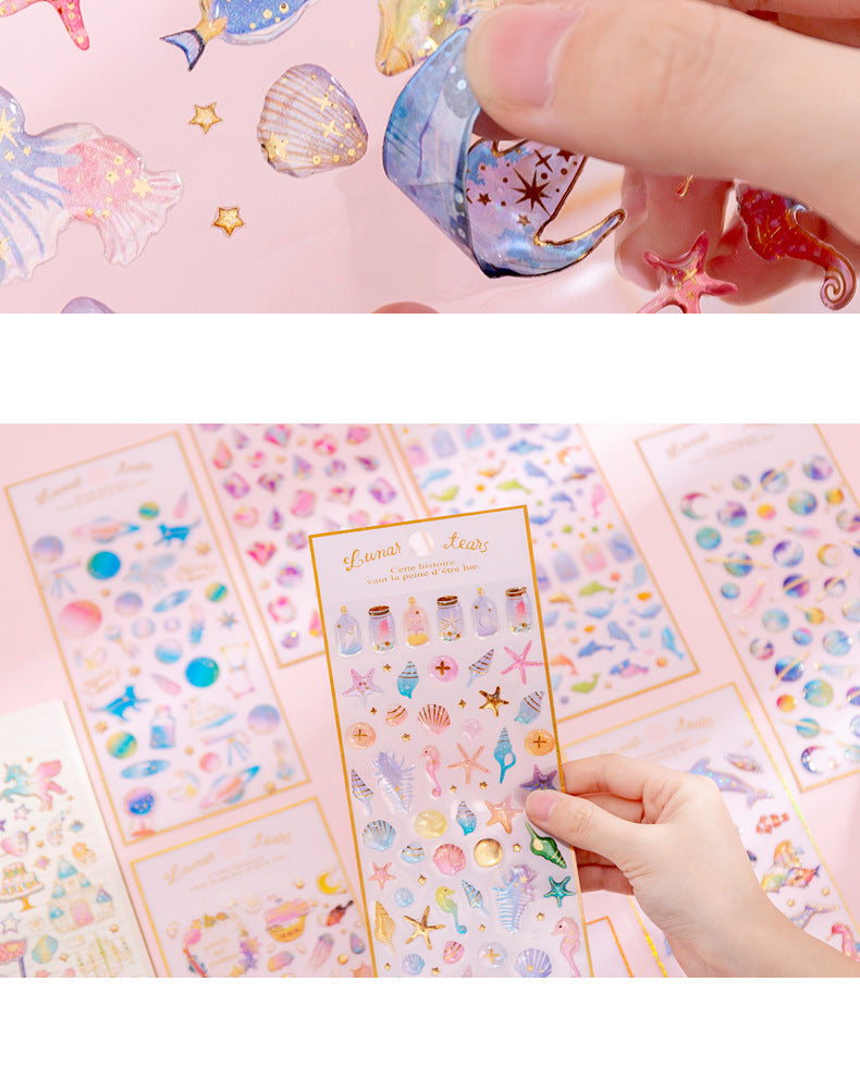 Decorative transparent stickers for gift wrapping