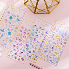 Colorful animal stickers for journaling