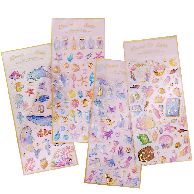 Decorative transparent stickers for gift wrapping