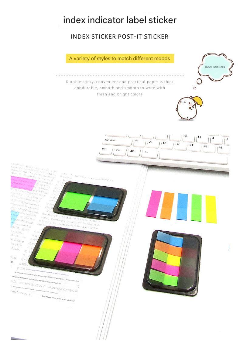 Vibrant sticky note pads arrangement