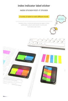 Vibrant sticky note pads arrangement