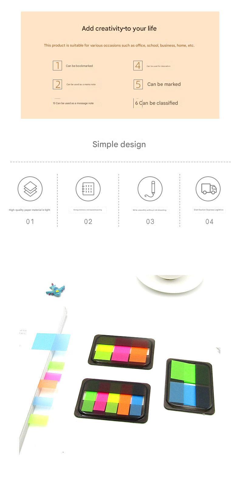Multi-colour adhesive index tabs display
