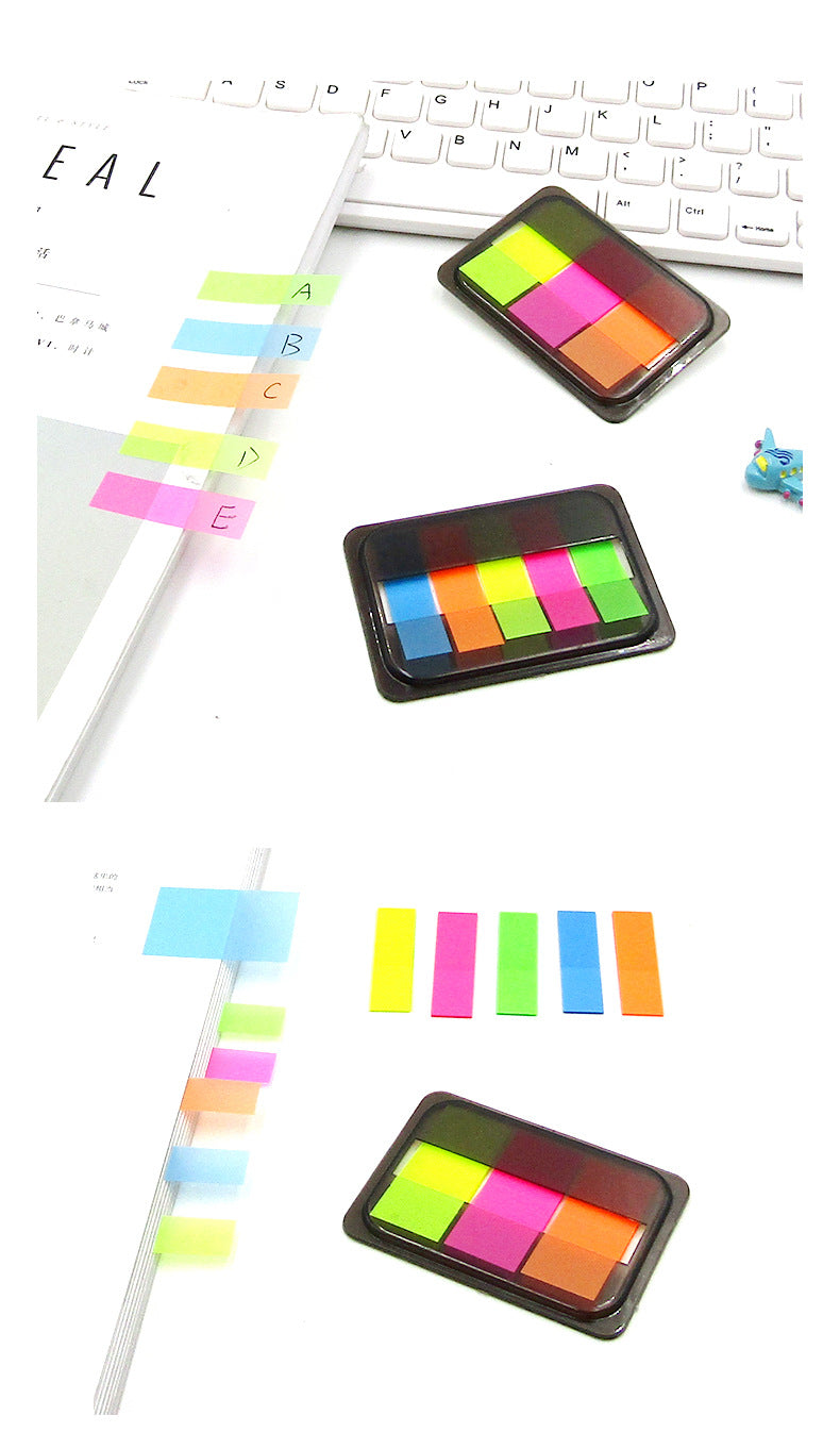 Stacked vibrant note pads for organisation