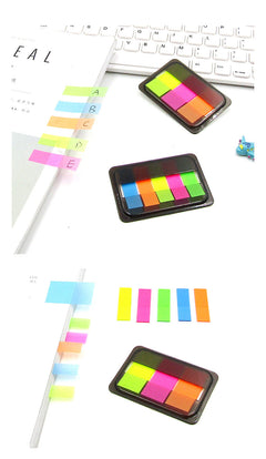 Stacked vibrant note pads for organisation