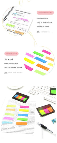 Top view of assorted sticky notes
