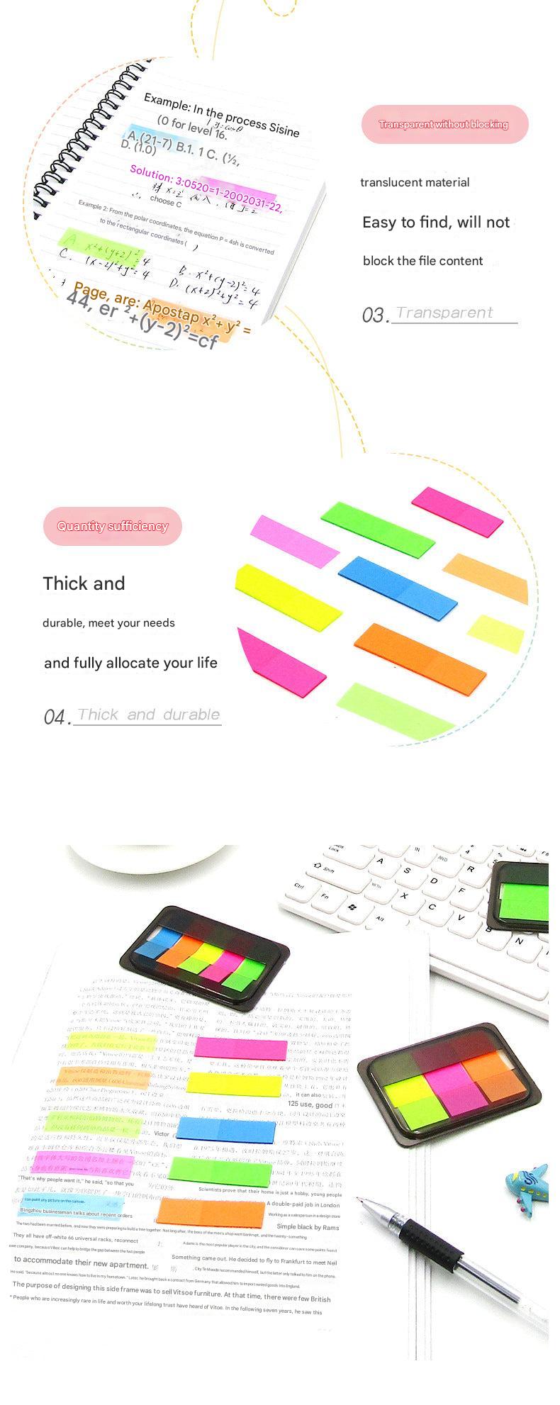Top view of assorted sticky notes
