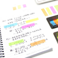 Close-up of colourful sticky notes