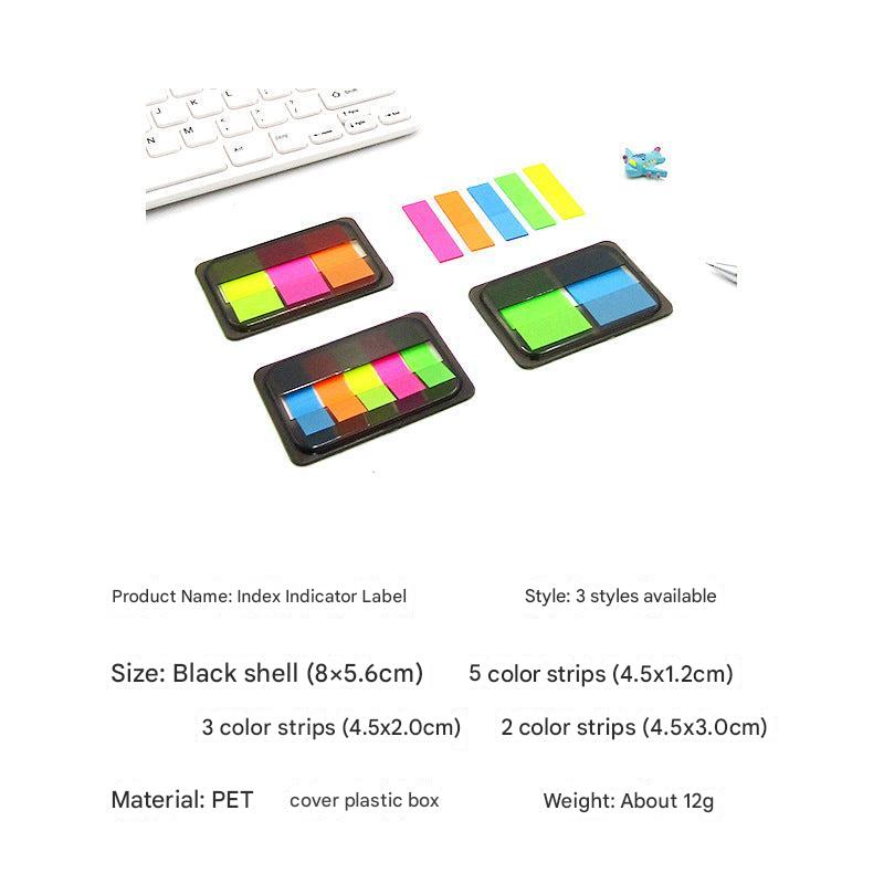 Portable box of multi-colour sticky notes