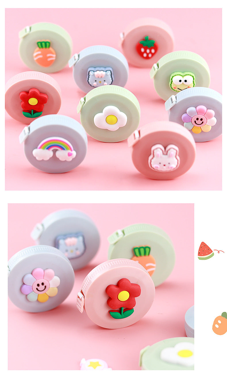 Portable cartoon measuring tape showcased