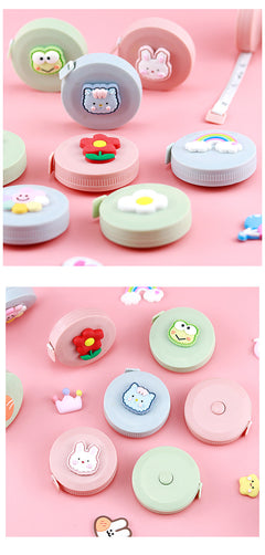 Compact Cartoon Measuring Tape in pink design
