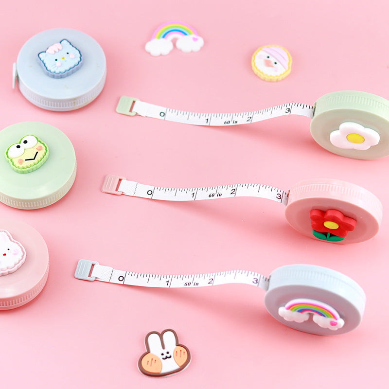 Retractable cartoon measuring tape blue image