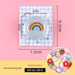 Portable cartoon measuring tape showcased