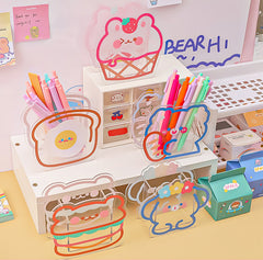 Decorative pen holder in bright colours